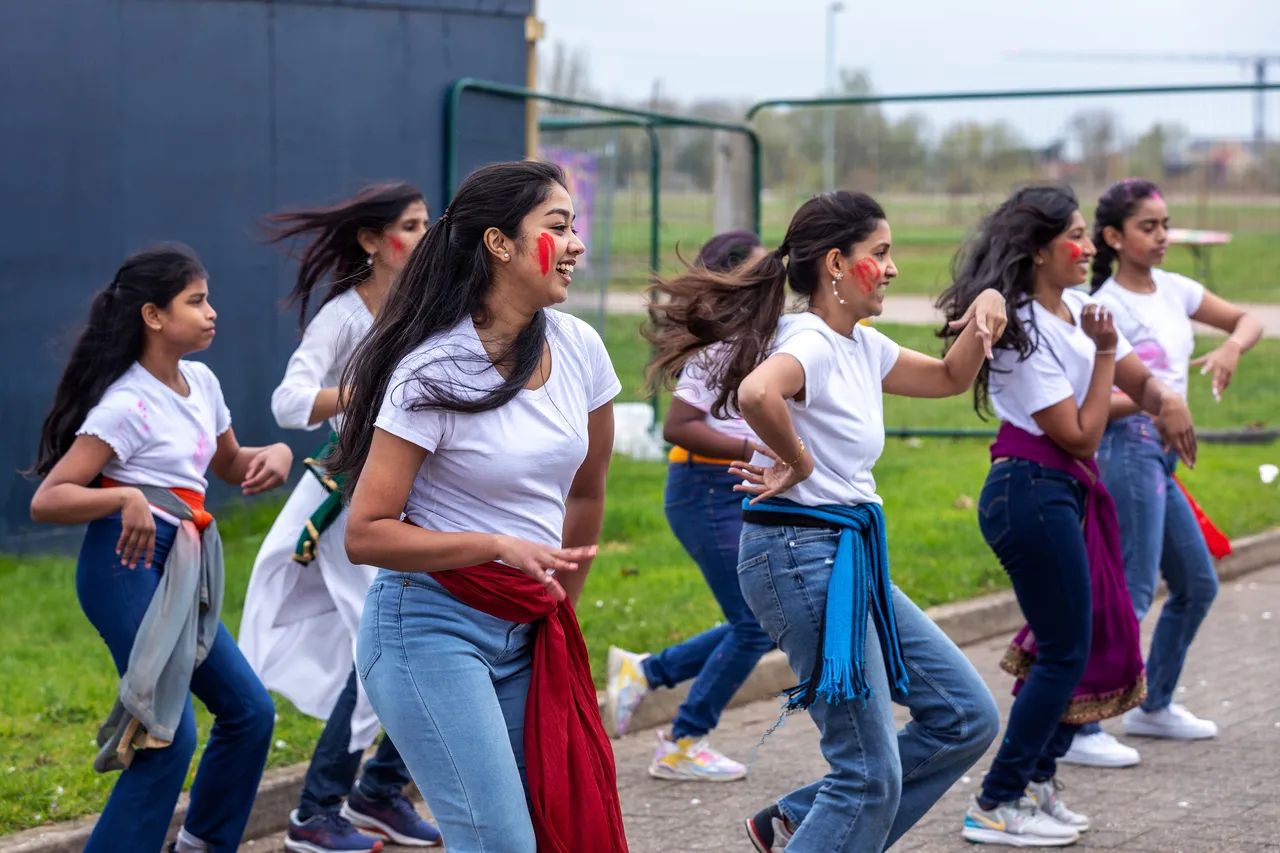 Dancing at Holi Festival at Waterbeach