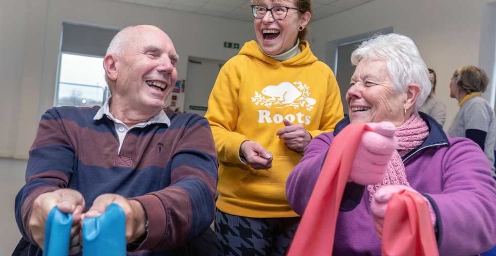 Happy People having fun at Waterbeach Health and Wellbeing day