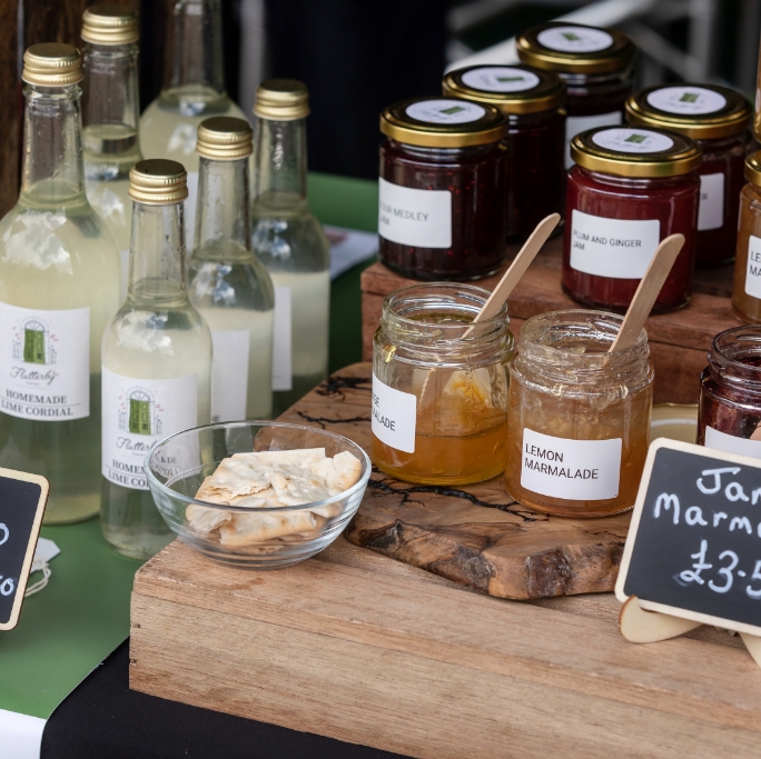 Local produce at the community market