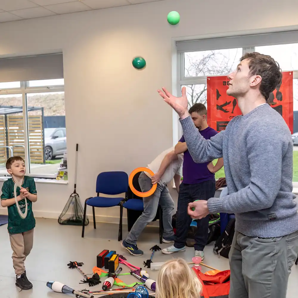 Man juggling